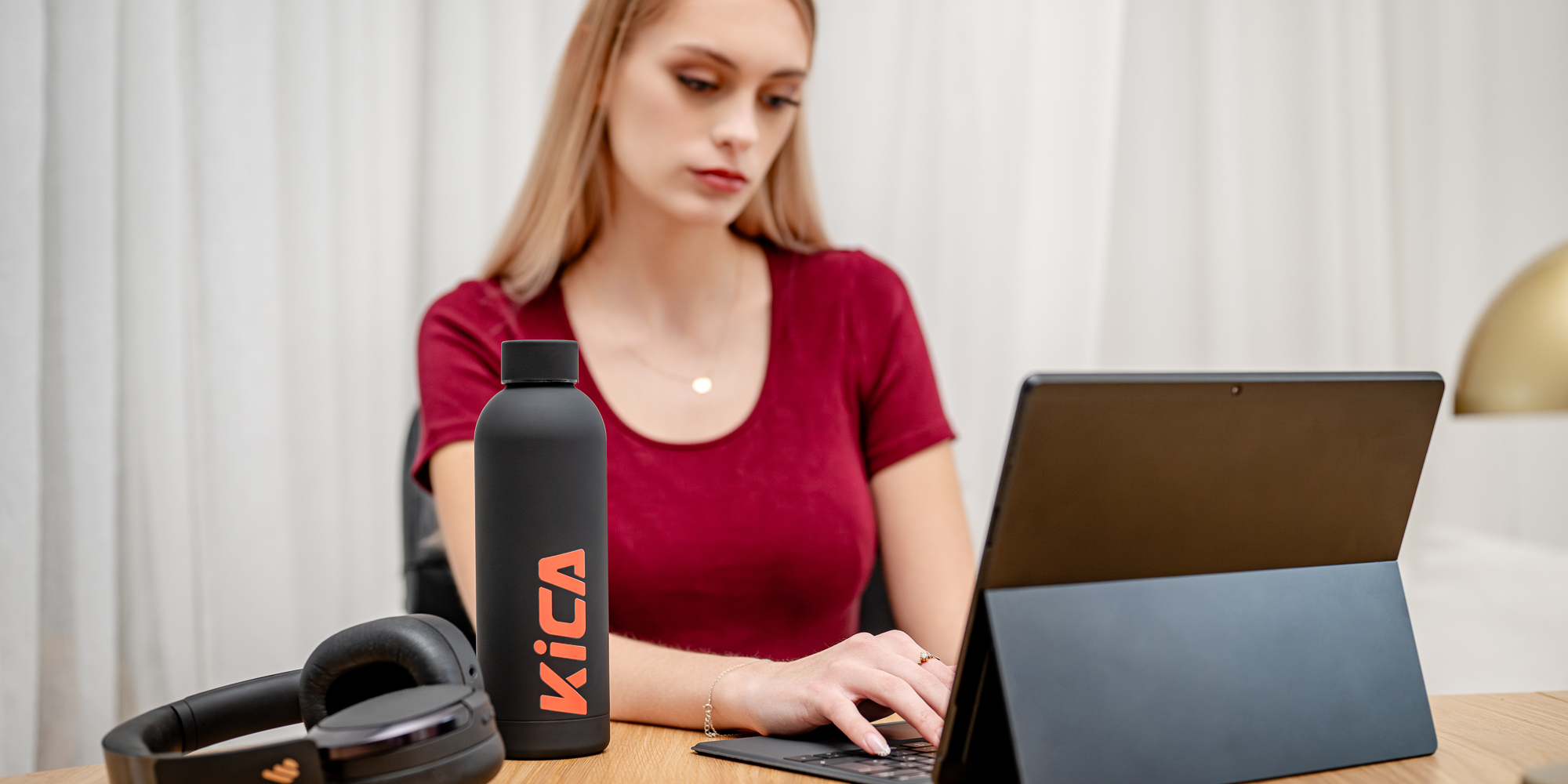 Butelka stalowa KiCA Active 500 ml - czarna